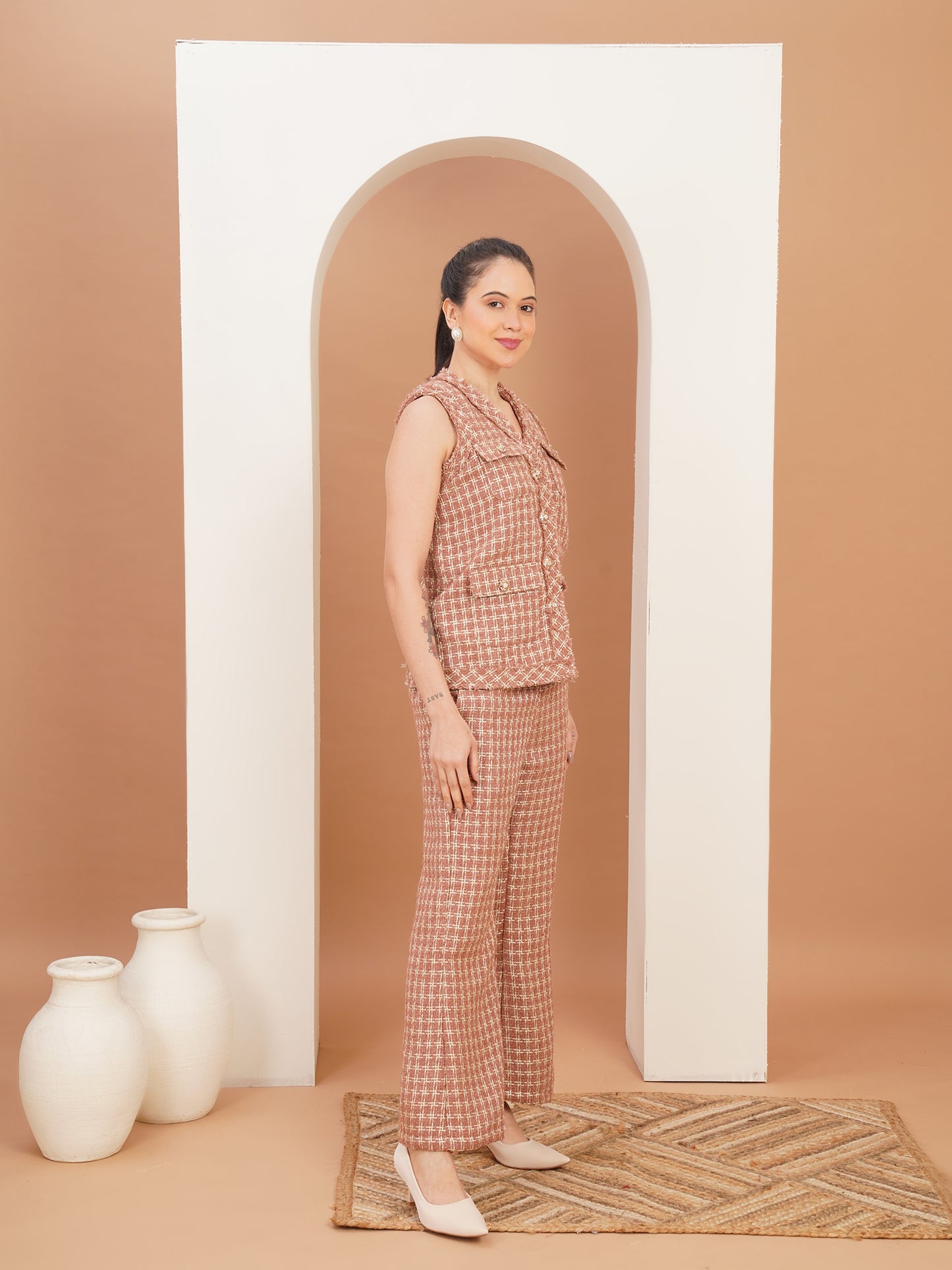 Metropolitan check vest suit