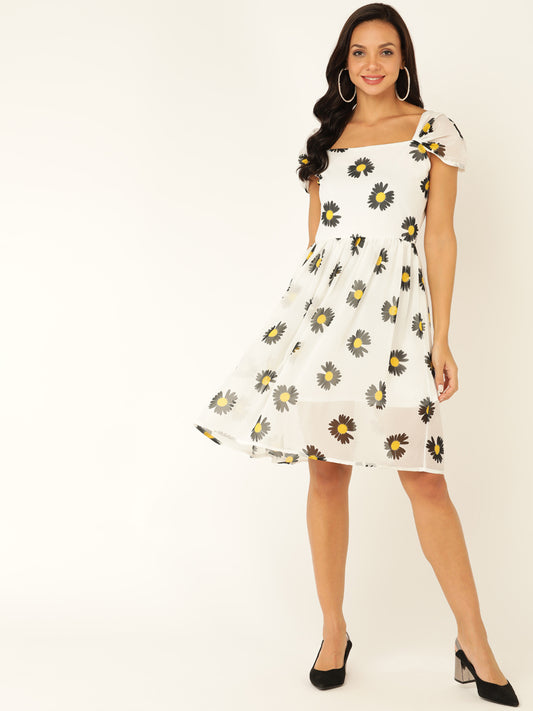 White Floral Dress for Effortless Elegance