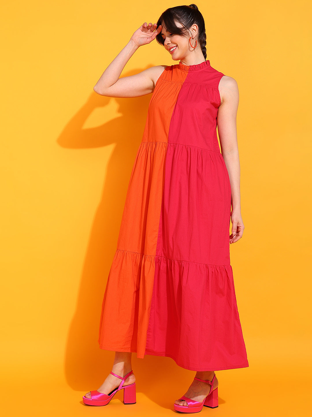 Colorblock Sleeveless Maxi Dress for Women | Trendy Summer Outfit