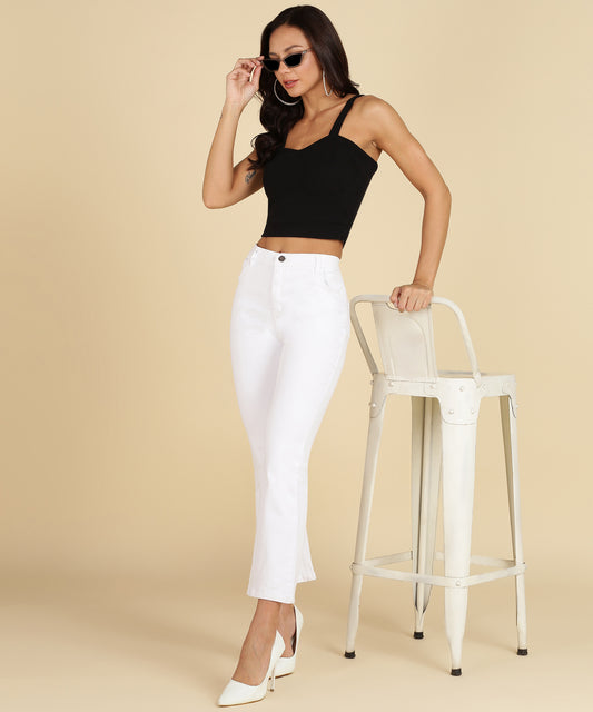 Women's Black Bustier Crop Top – Sleeveless Fitted Top for Party, Casual & Street Style Looks