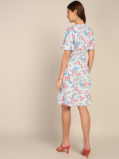 Floral Print V-Neck Dress for Women – Comfortable & Stylish Summer Outfit