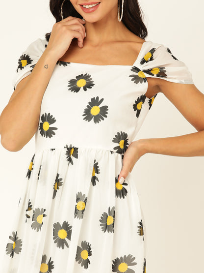 White Floral Dress for Effortless Elegance