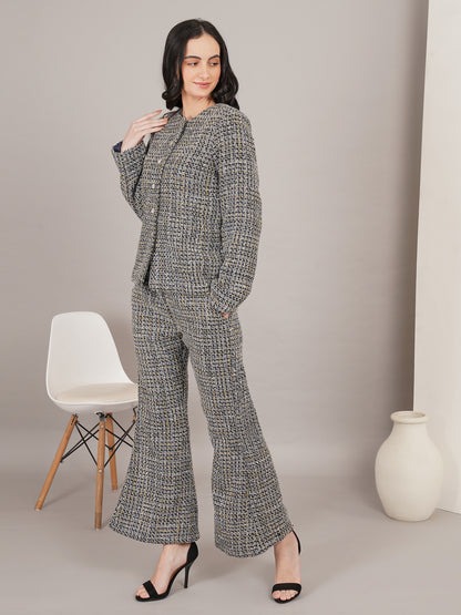 Noir Opulence Tweed Dress