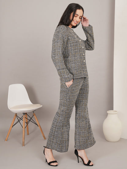 Noir Opulence Tweed Dress