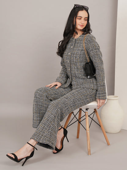 Noir Opulence Tweed Dress