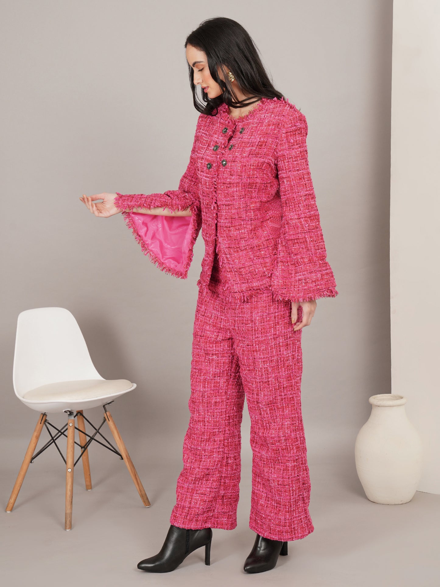 Coco Fuchsia Tweed