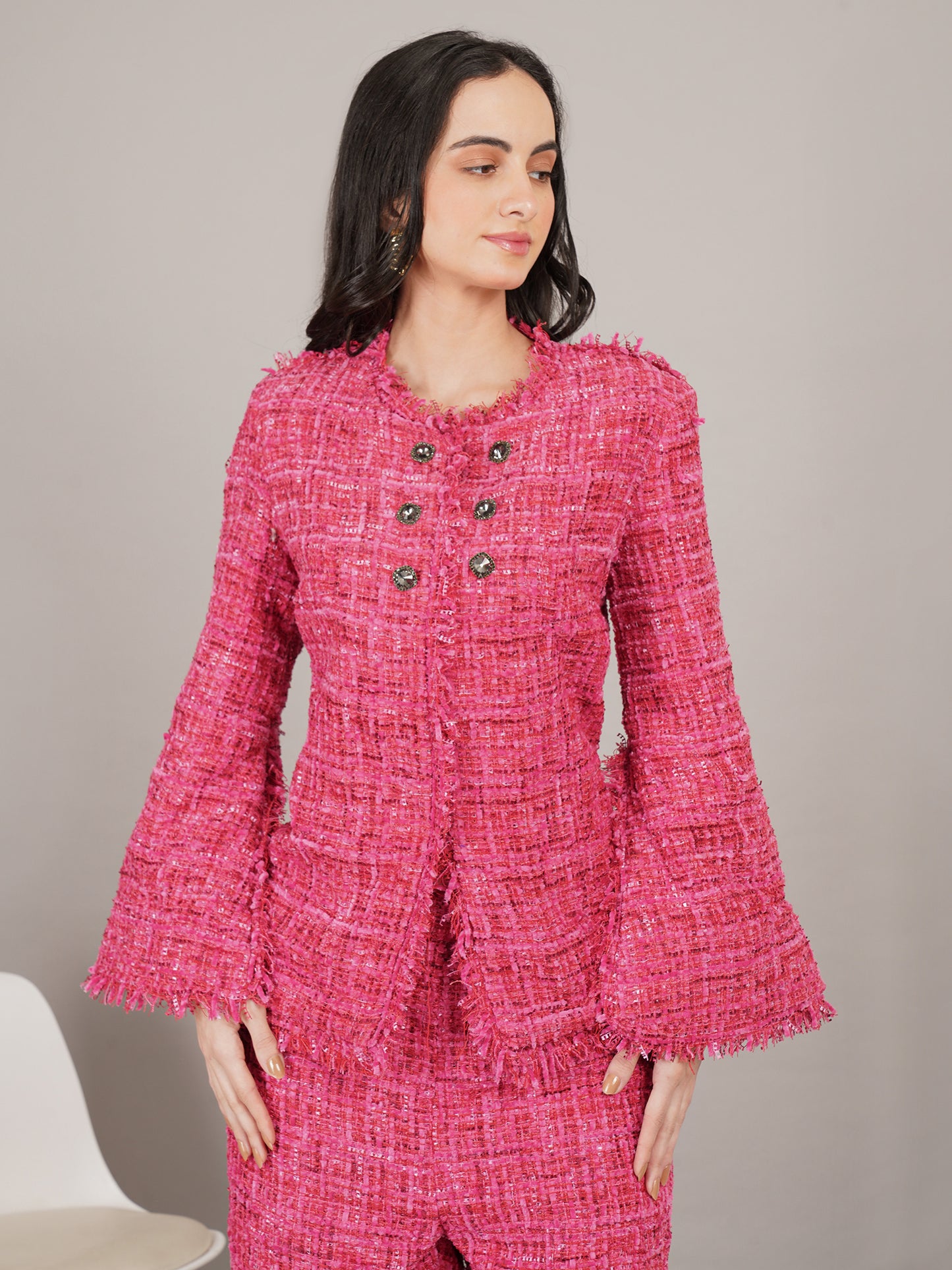Coco Fuchsia Tweed