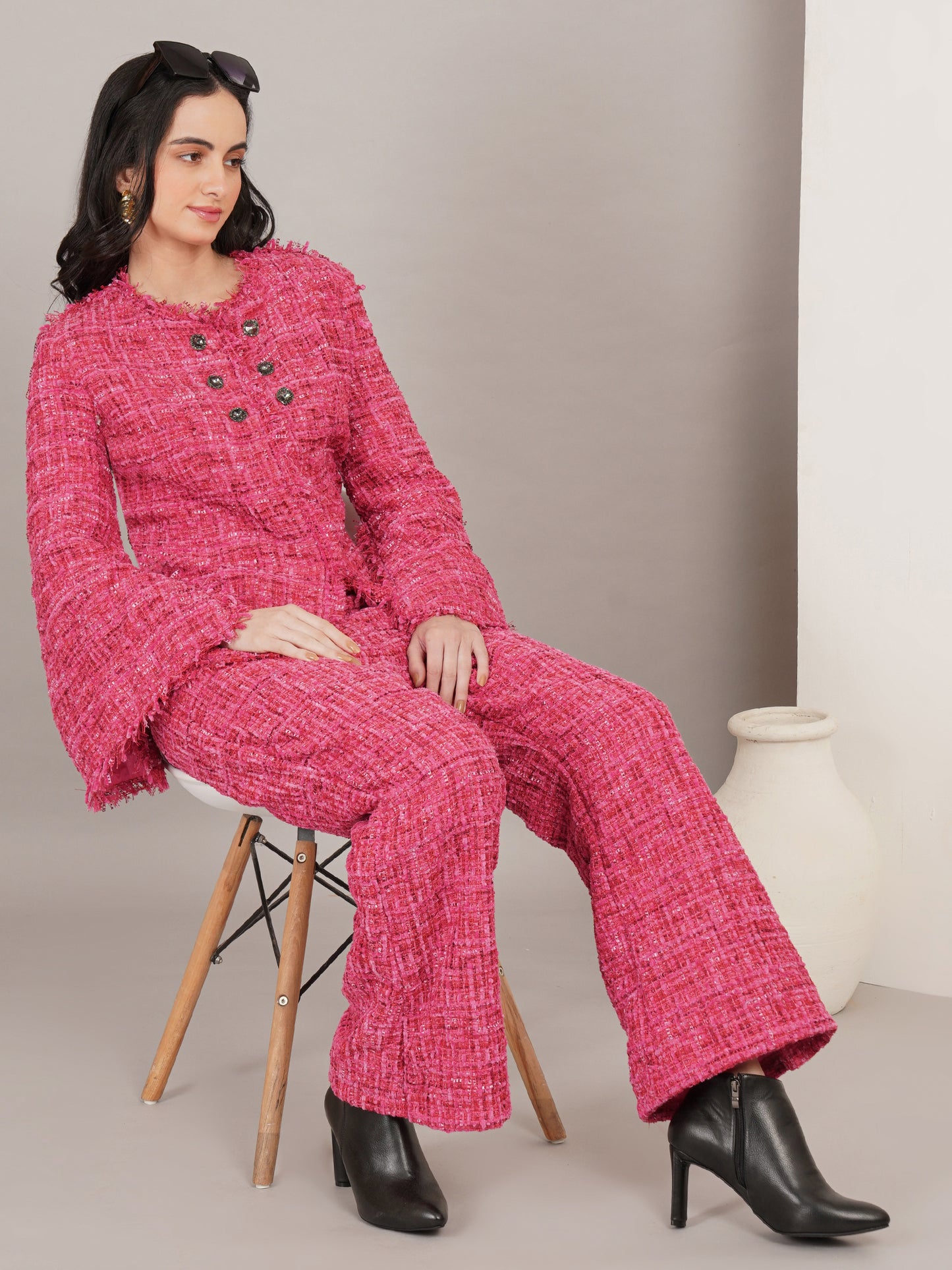 Coco Fuchsia Tweed