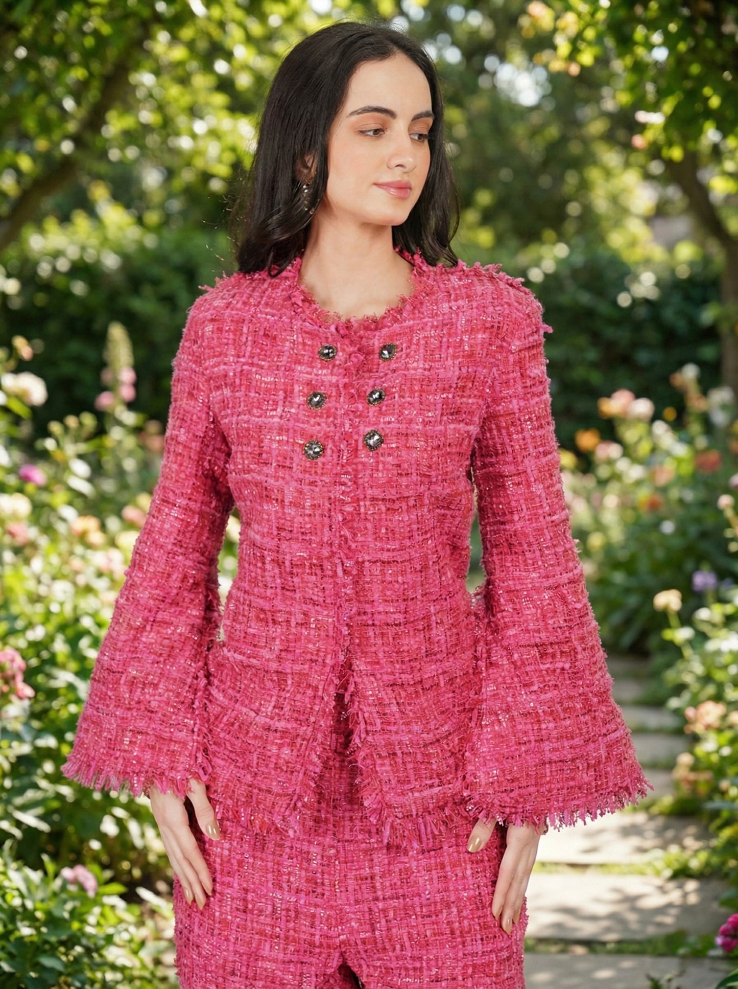 Coco Fuchsia Tweed