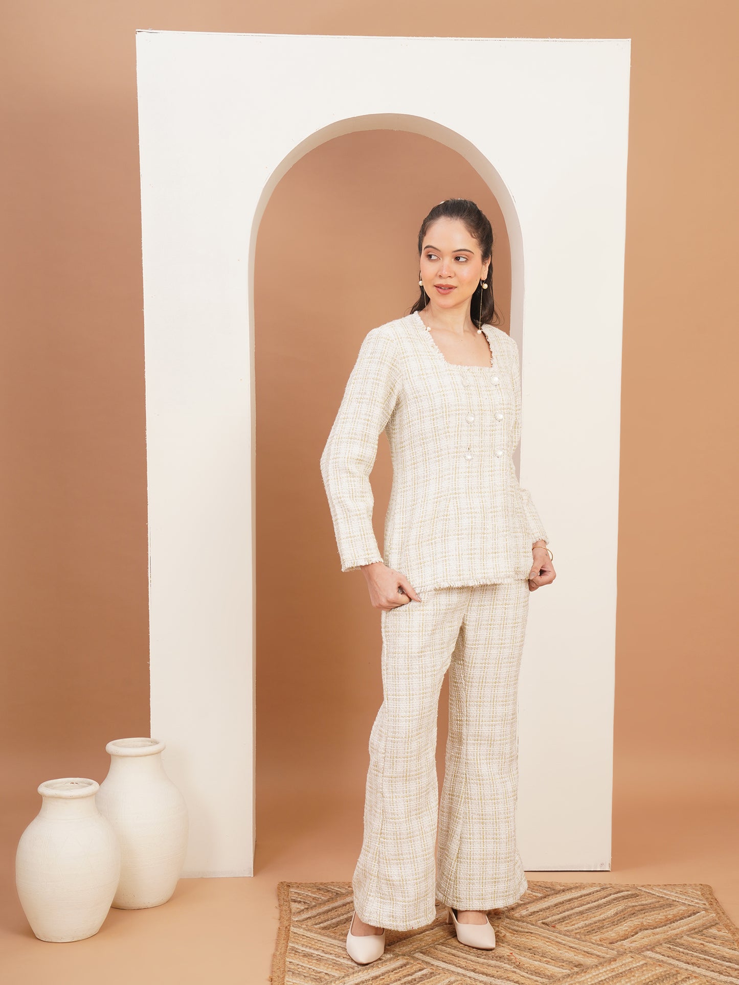 Duchess Ivory Square-Neck Set