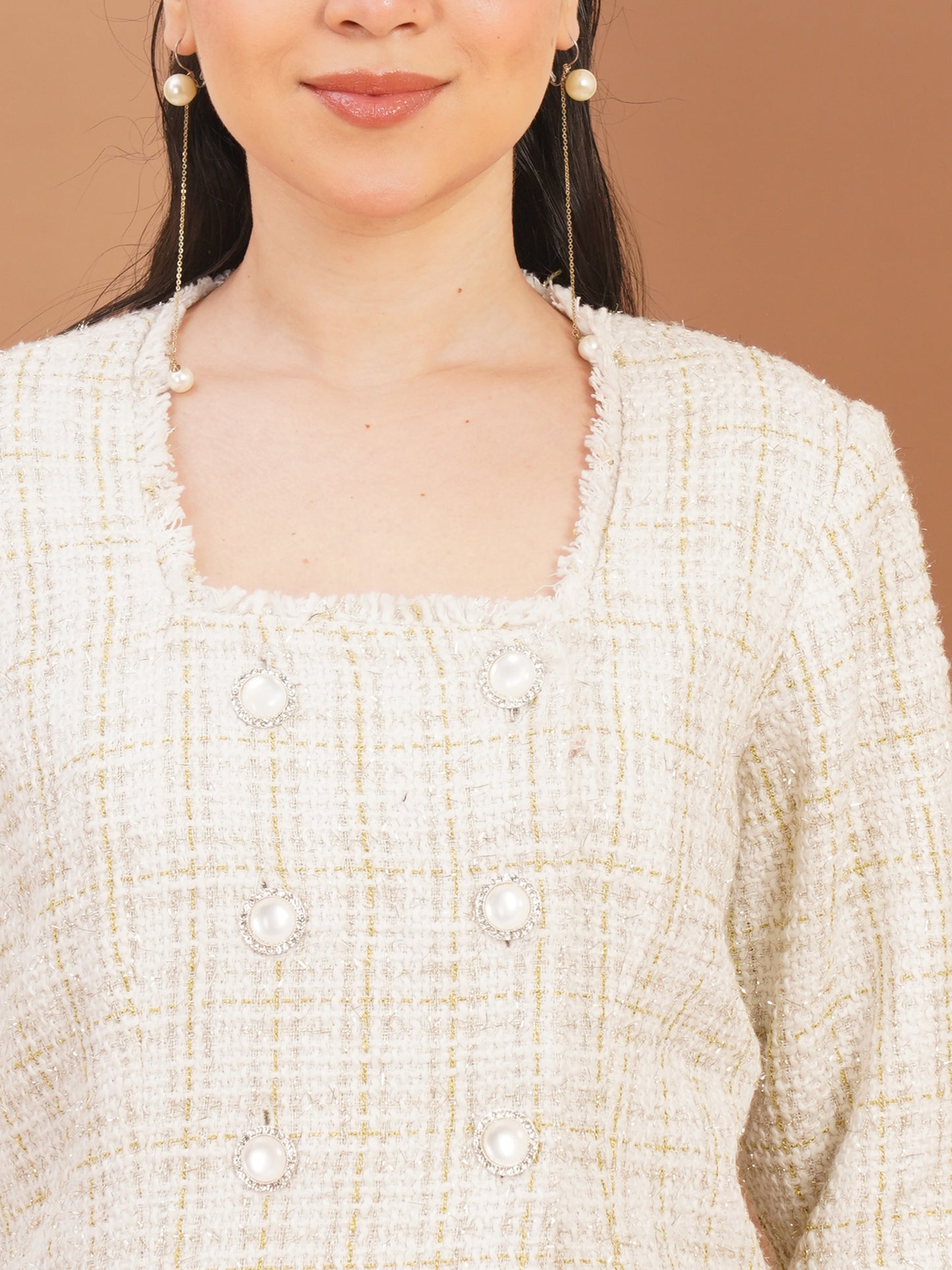 Duchess Ivory Square-Neck Set