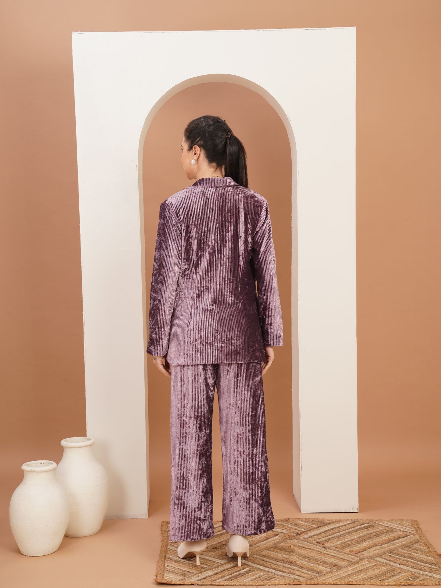 Amethyst Corduroy Velvet Suit