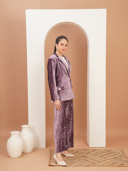 Amethyst Corduroy Velvet Suit