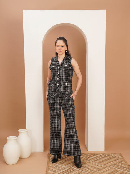 Onyx Tweed Vest Ensemble