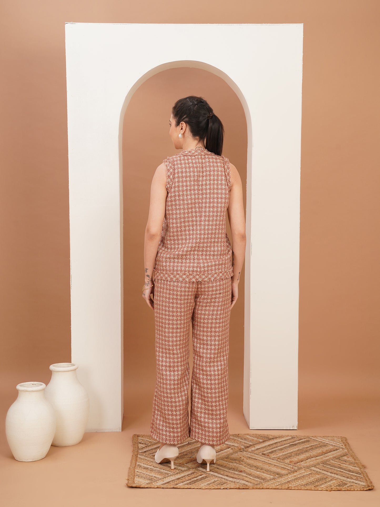 Metropolitan check vest suit