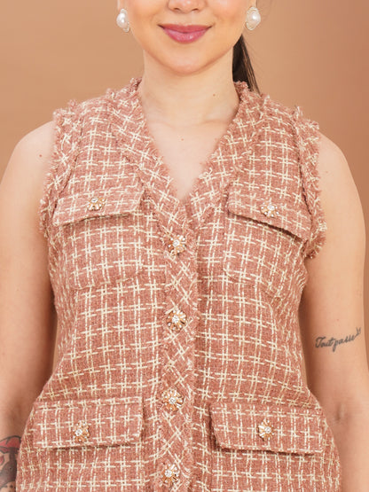 Metropolitan check vest suit