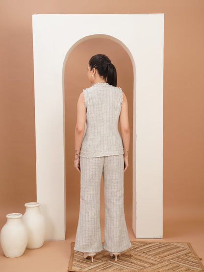 Champagne Tweed Vest Set
