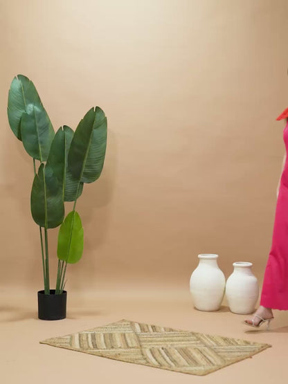 Hot Pink One Shoulder A-Line Midi Dress with Statement Bow for Women